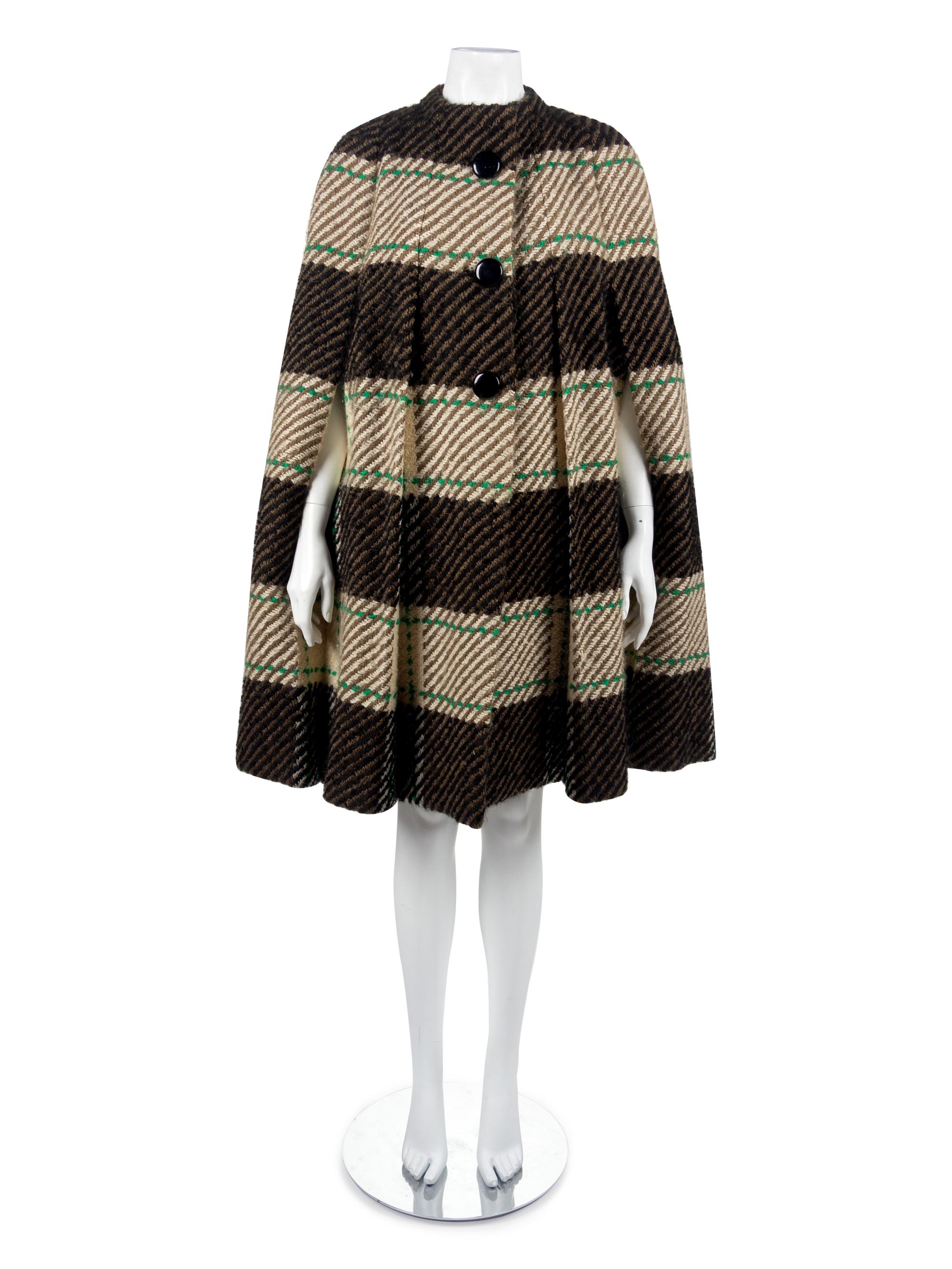 One Norman Norell Coat, One Alberto Fabiani Coat, and One Pauline Trigère Cape, 1960s — Sold to benefit the Art Acquisition Fund at the Indianapolis Museum of Art at Newfield.