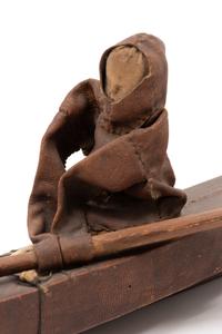 Miniature Haida Canoe and Inuit Kayak
