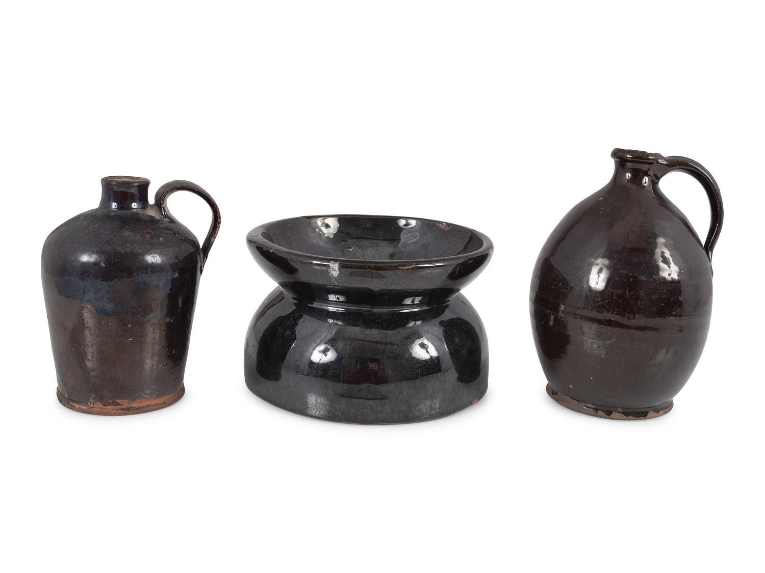 Five Redware Vessels