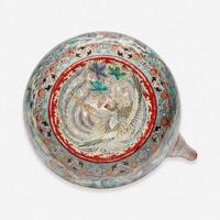 An unusual massive Japanese Kutani - style porcelain teashop sign 巨型日本茶壶招牌 Meiji/Taisho period ?????