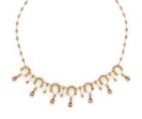 COLORED DIAMOND FRINGE NECKLACE