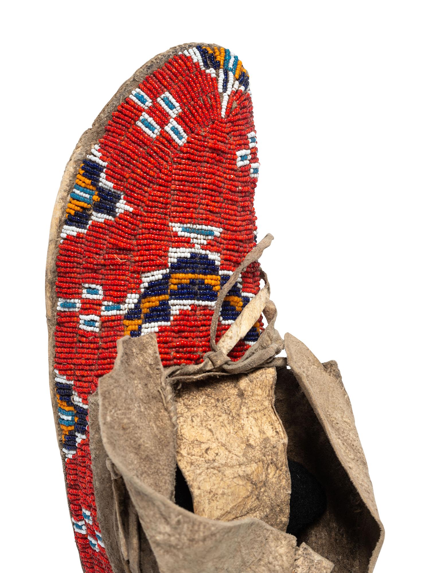 Sioux Beaded Hide Moccasins