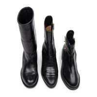 Chanel, Three Pairs of Black Leather Boots