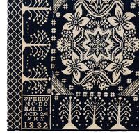 A Jacquard Woven Cotton and Wool Coverlet