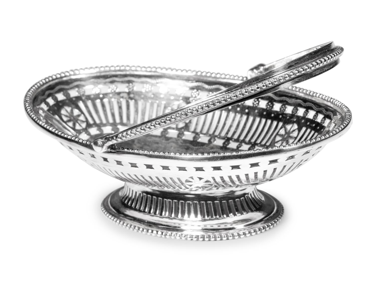 An English Silver Reticulated Basket