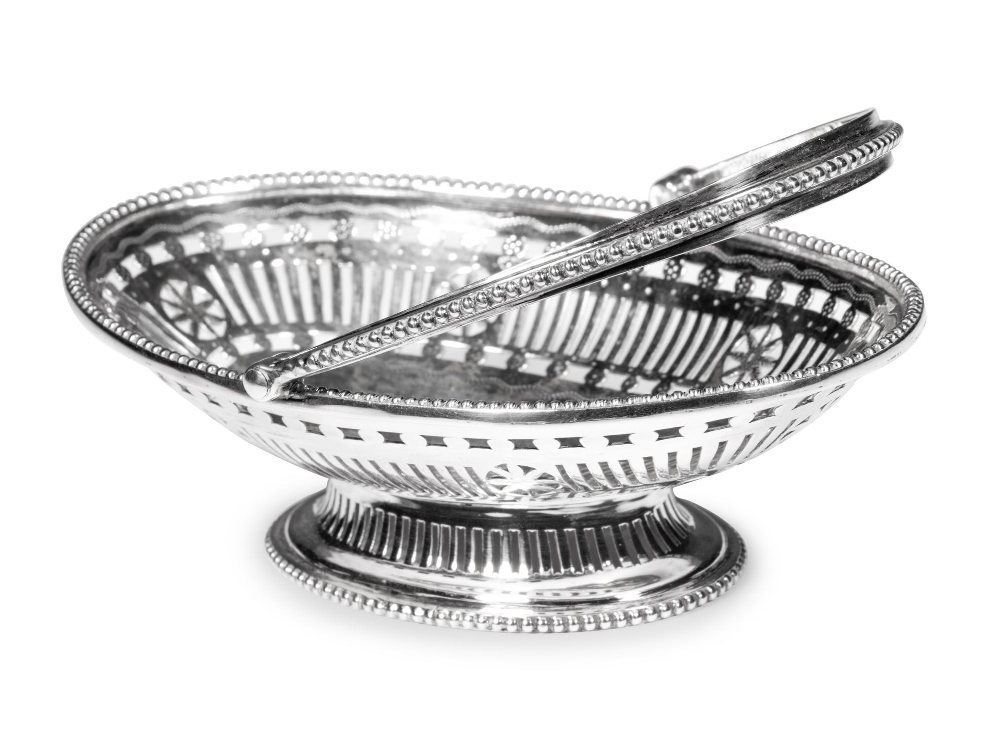 An English Silver Reticulated Basket