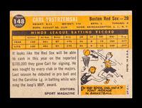 A 1960 Topps Carl Yastrzemski Rookie Baseball Card No. 148