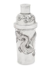A Chinese Silver 'Dragon' Cocktail Shaker
