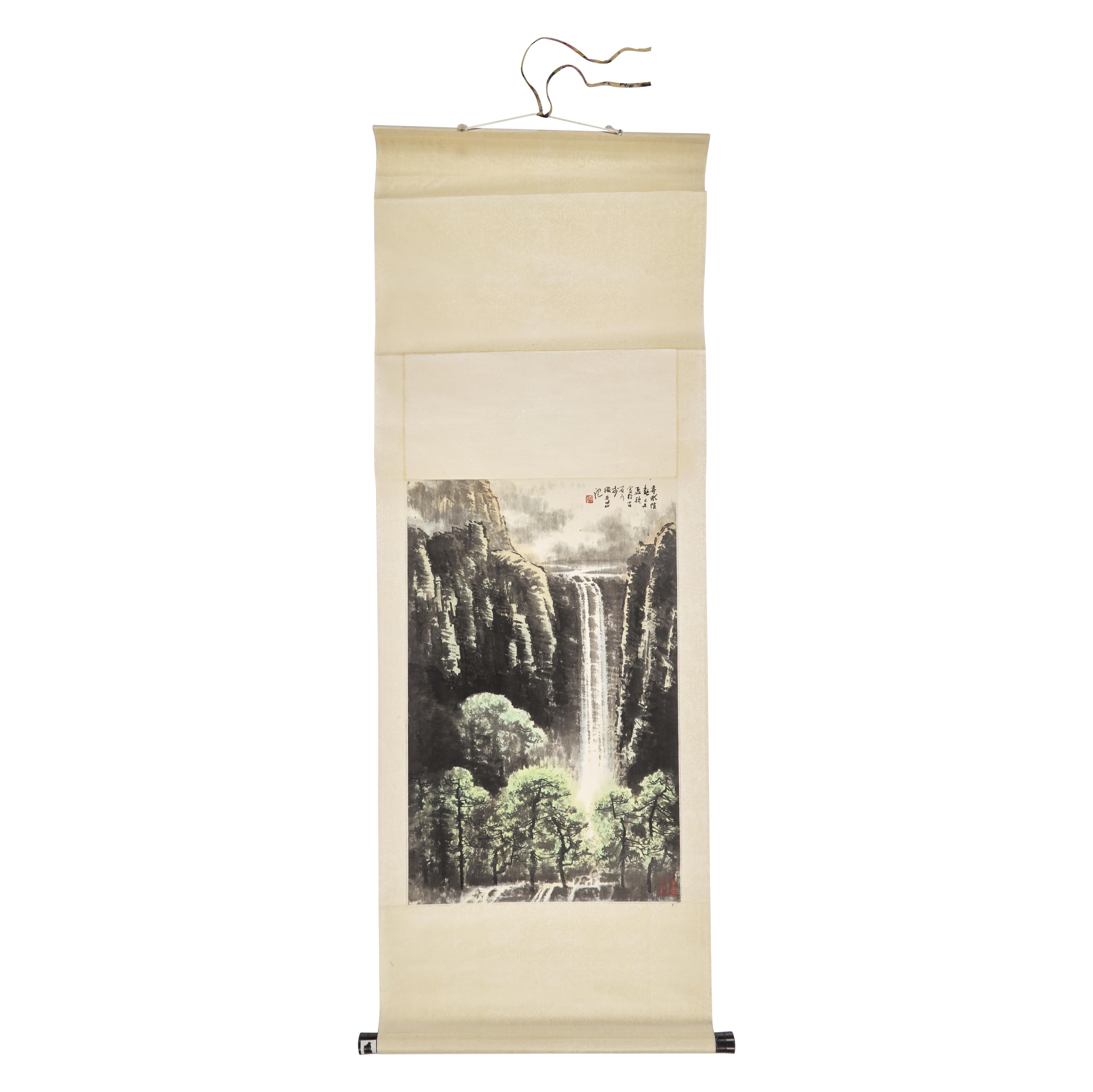 Five Chinese Hanging Scroll Paintings and Four Calligraphy Dedicated to Huang Beishou (1913-2000) — 黃北壽舊藏書畫一組九件