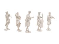 A Set of Five Nymphenburg Porcelain Musicians