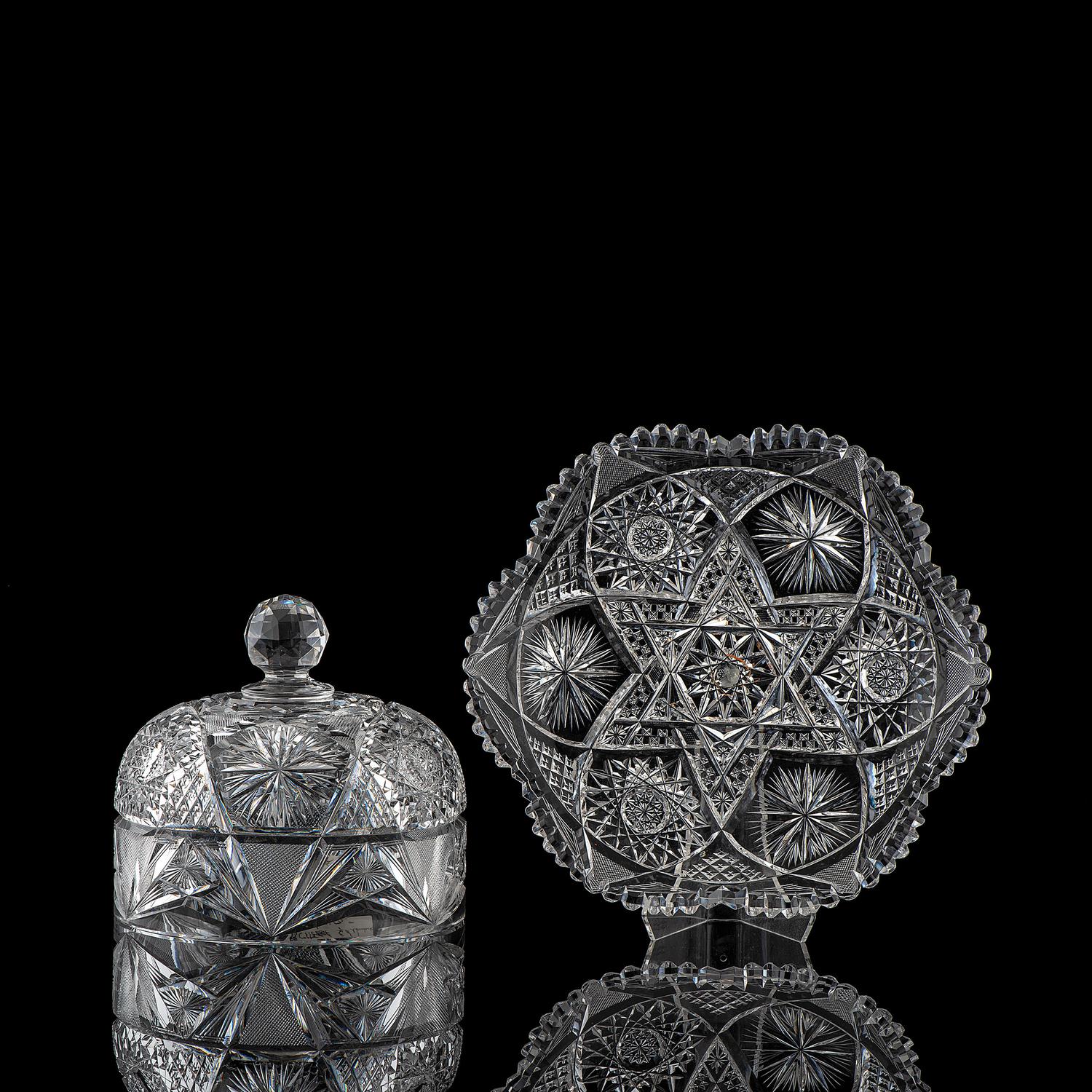 A Brilliant Period Cut Glass Cheese Dome