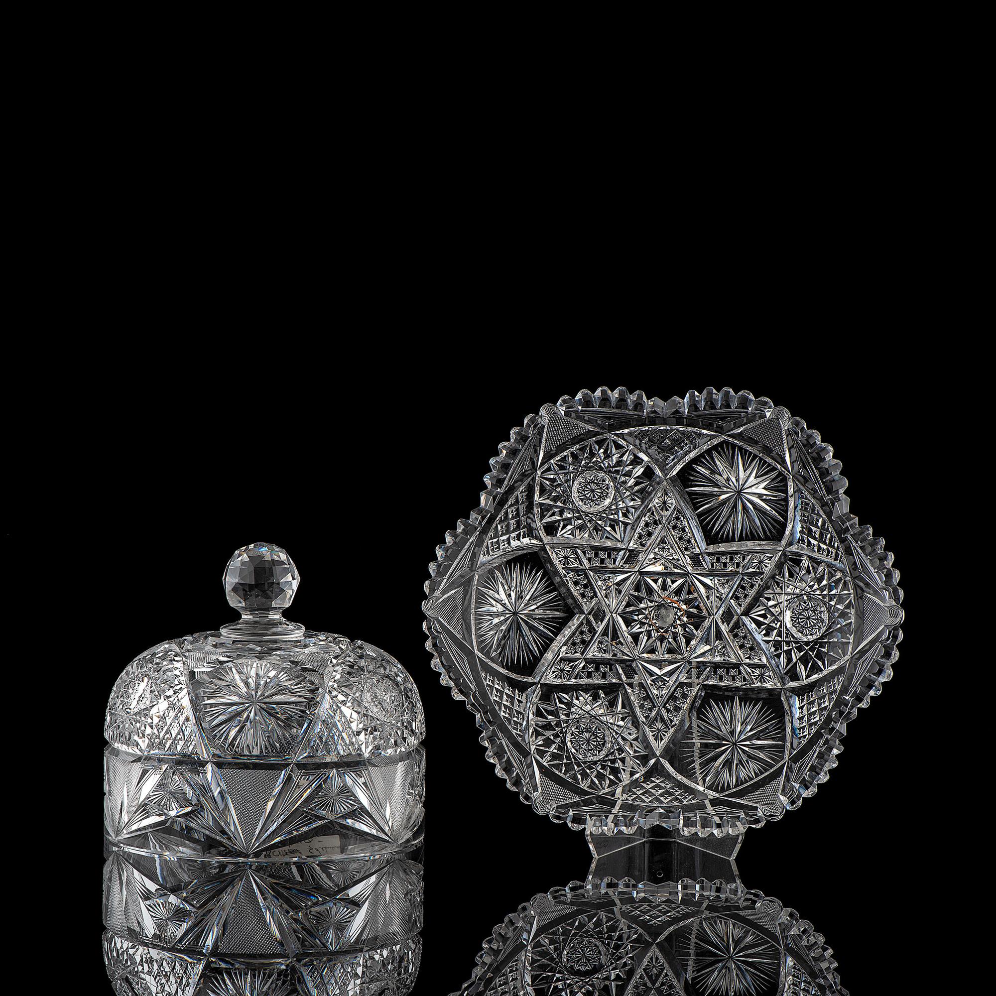 A Brilliant Period Cut Glass Cheese Dome