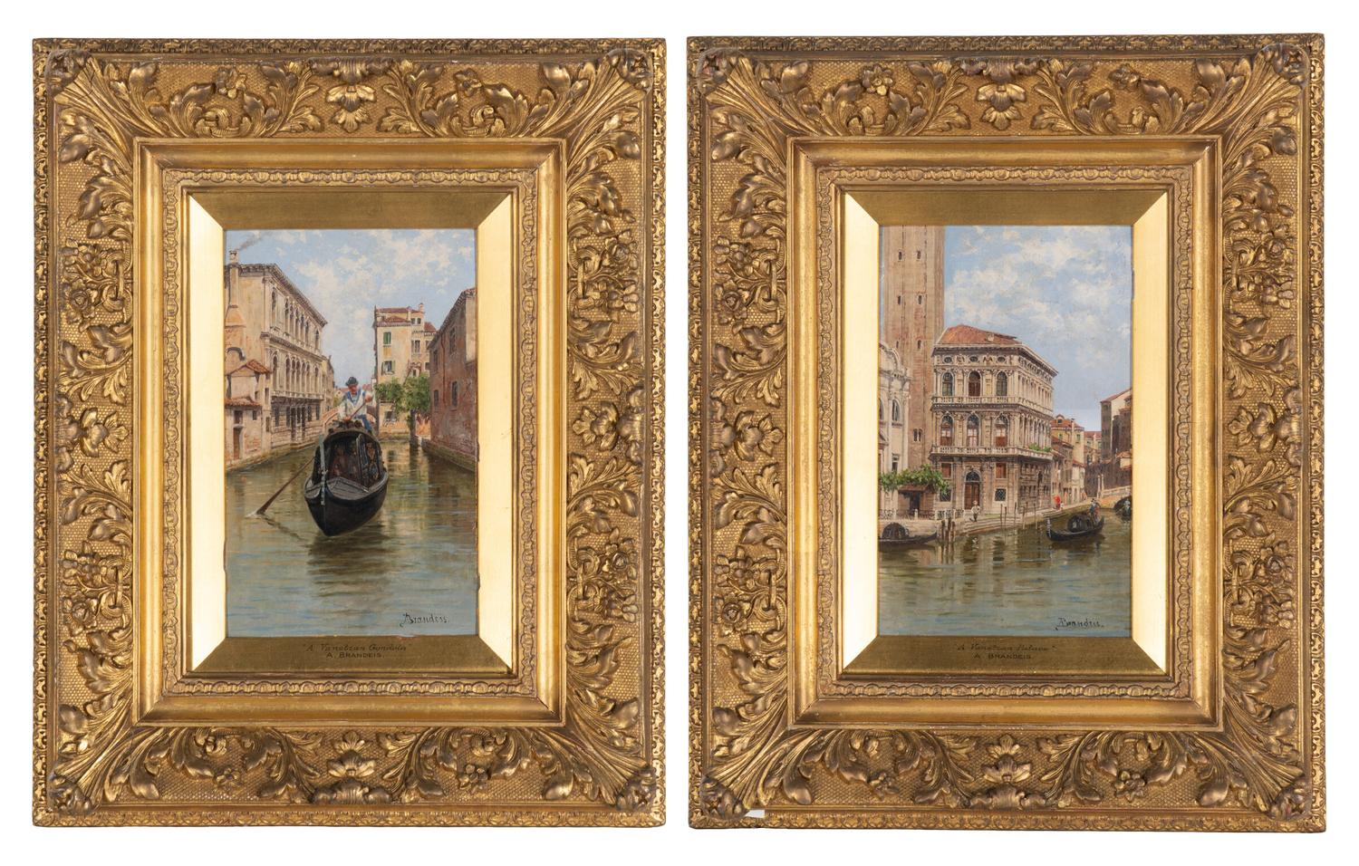 Venetian Palace; together with Venetian Gondola (A Pair)