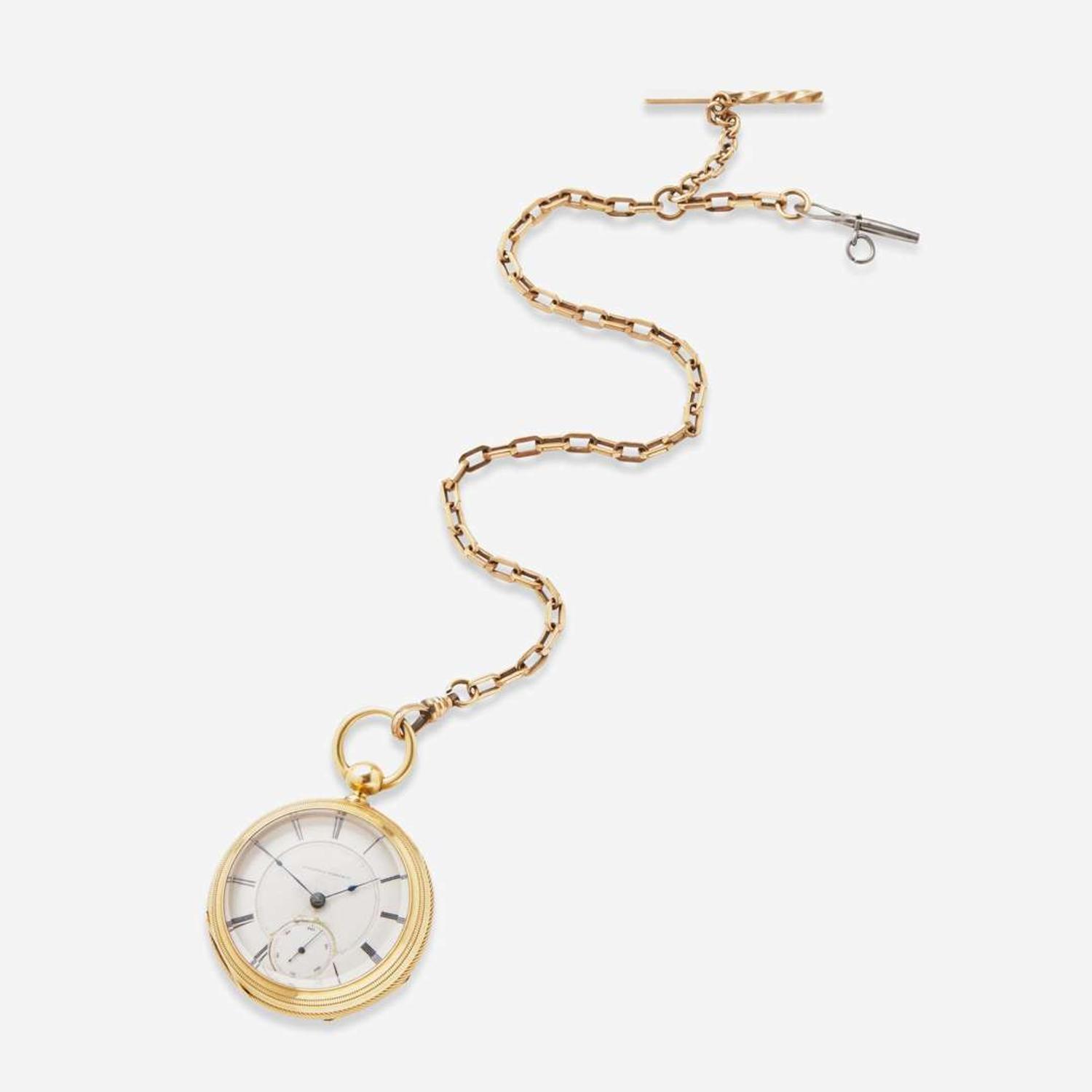 An 18K Open Face National Watch Company Key Wind Pocket Watch No. 181916 Elgin BW Raymond Grade 69, Circa 1872