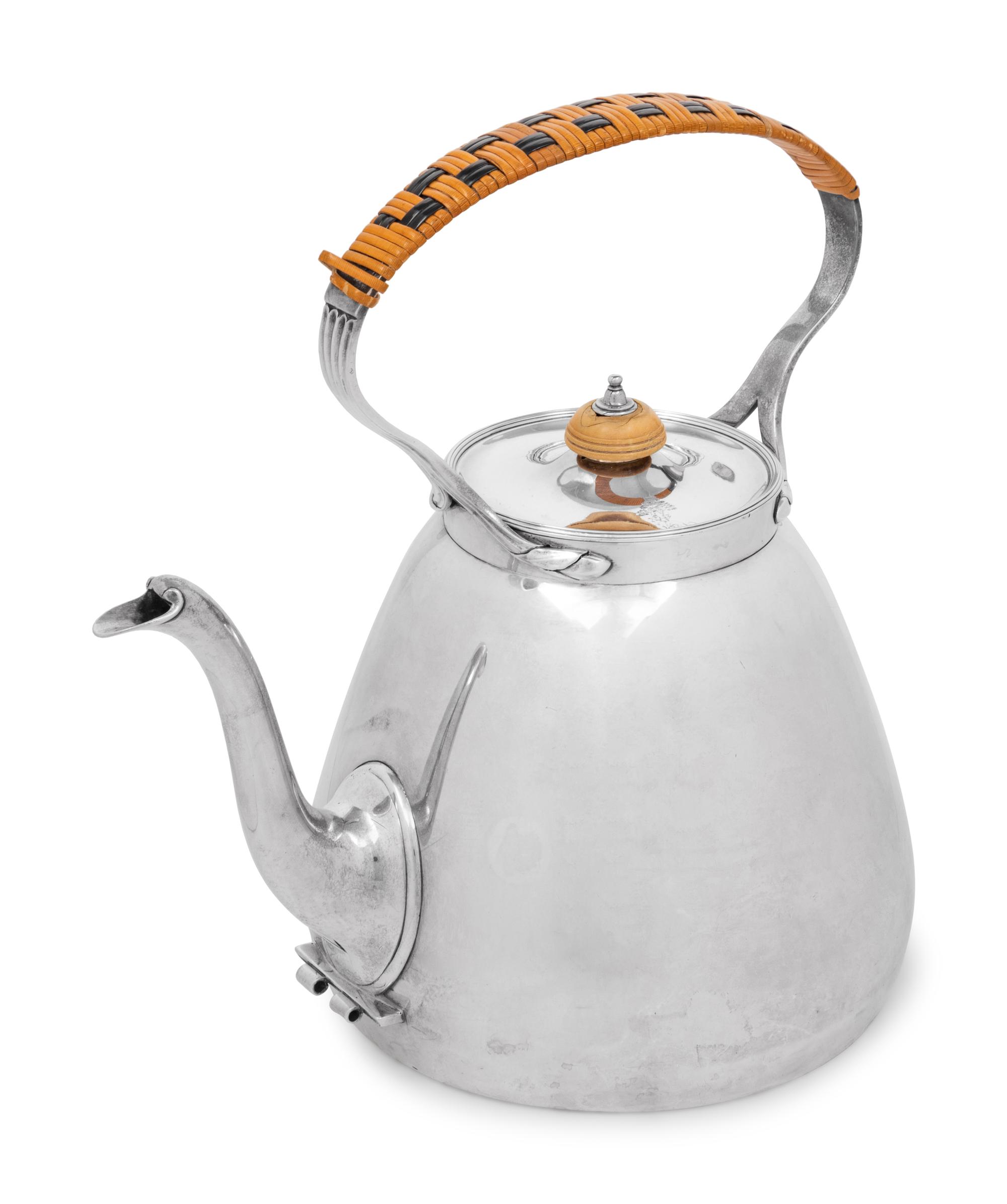 A George III Silver Water Kettle on Stand