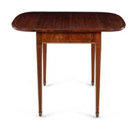 A Federal Style Inlaid Mahogany Pembroke-Type Extension Dining Table