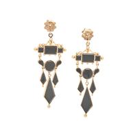 VICTORIAN, COLLECTION OF YELLOW GOLD AND ONYX MOURNING JEWELRY