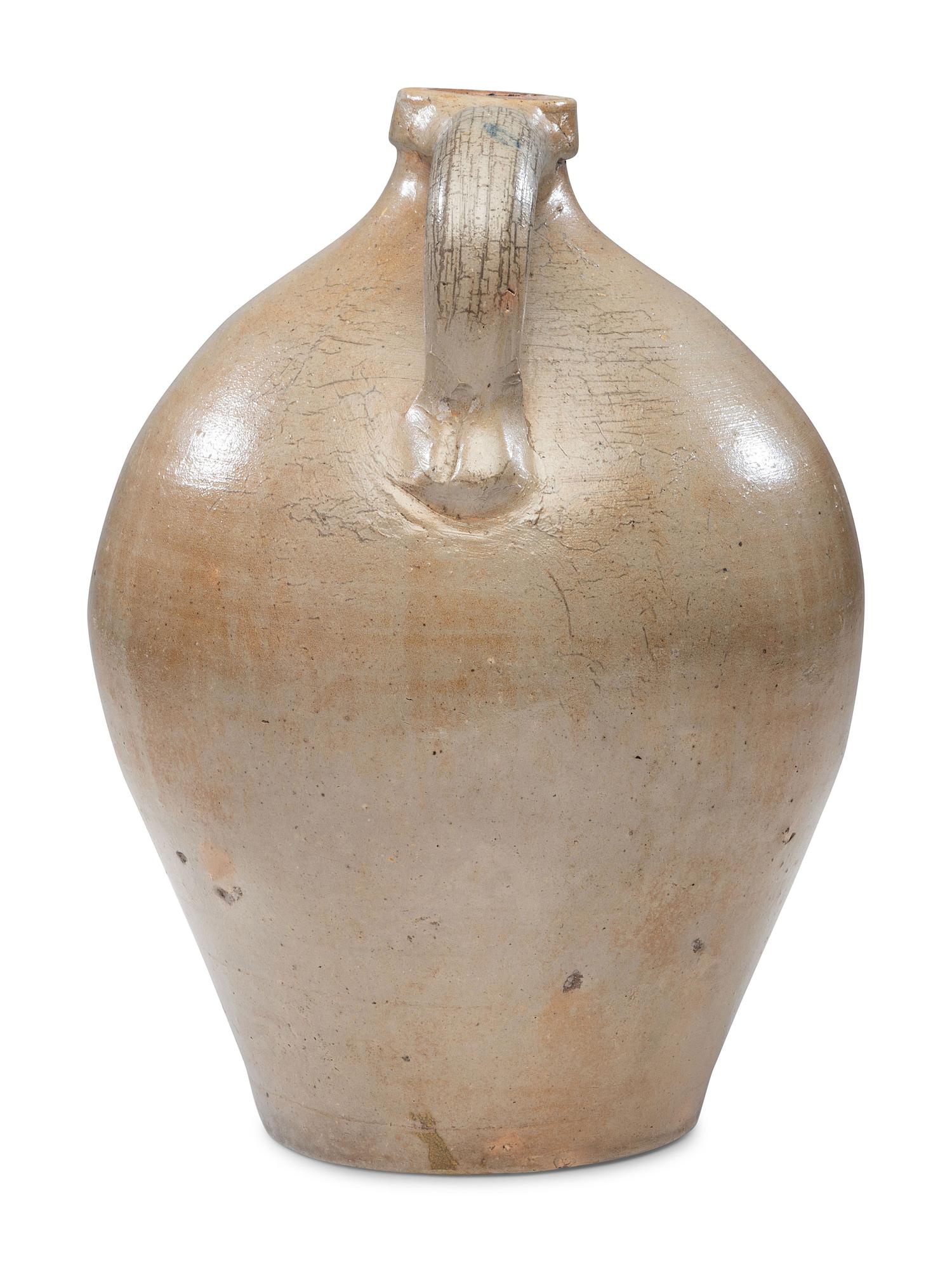 A Rare Thurston and Clemmer Three-Gallon Cobalt Decorated Stoneware Jug