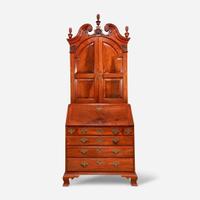 A Chippendale carved and figured walnut secretary desk Philadelphia, PA, circa 1760
