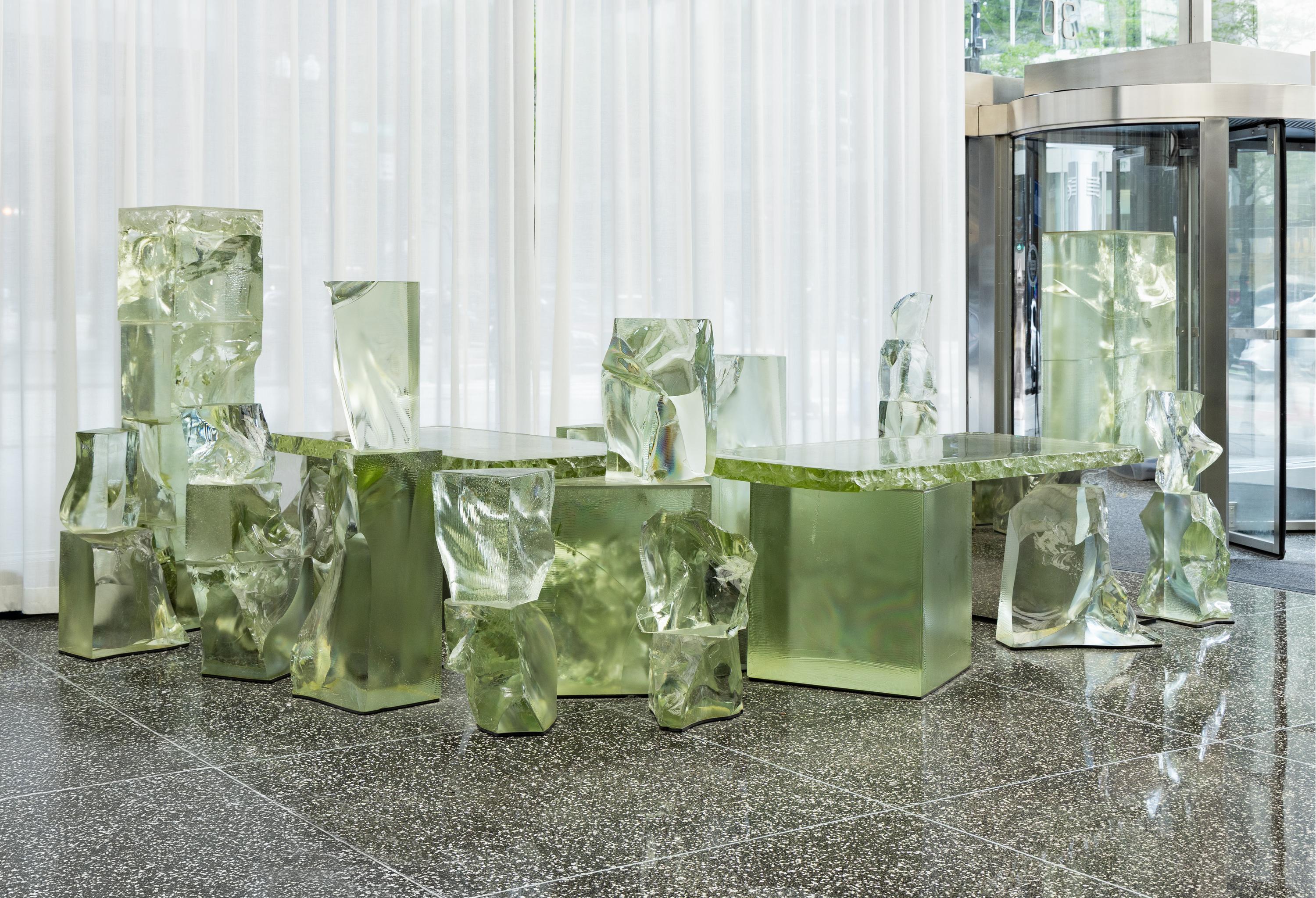 Frank Gehry (American, 1929–2025) — Icehenge Desk from the lobby of the Inland Steel Building