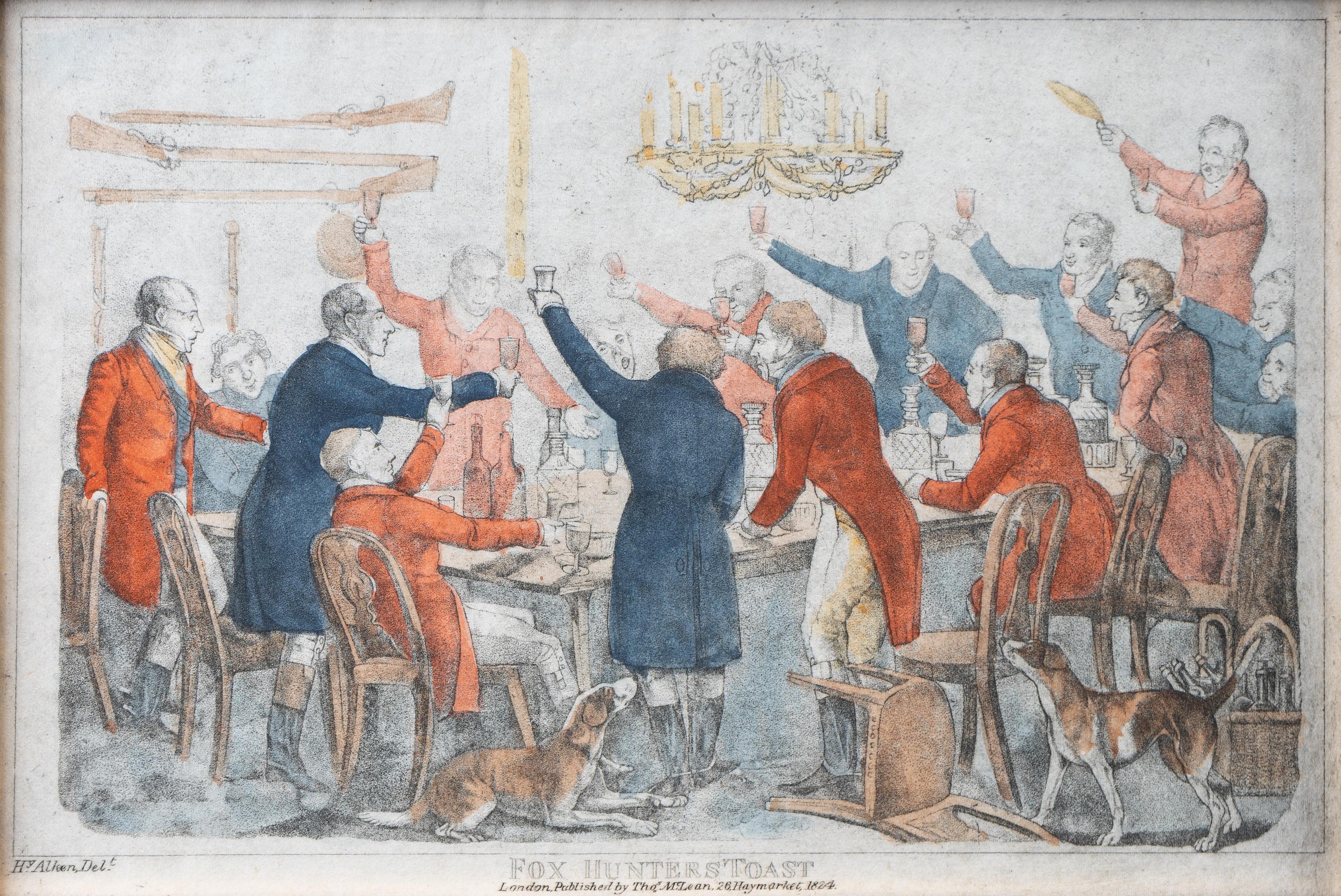 Four English Framed Color Engravings