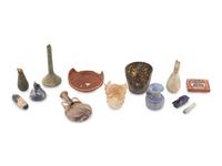 A Group of Ancient and Modern Glass and Ceramic Fragments