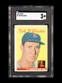 A 1958 Topps Ted Williams Baseball Card No. 1 (SGC 3 VG)