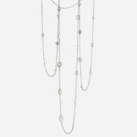A diamond and white gold long chain