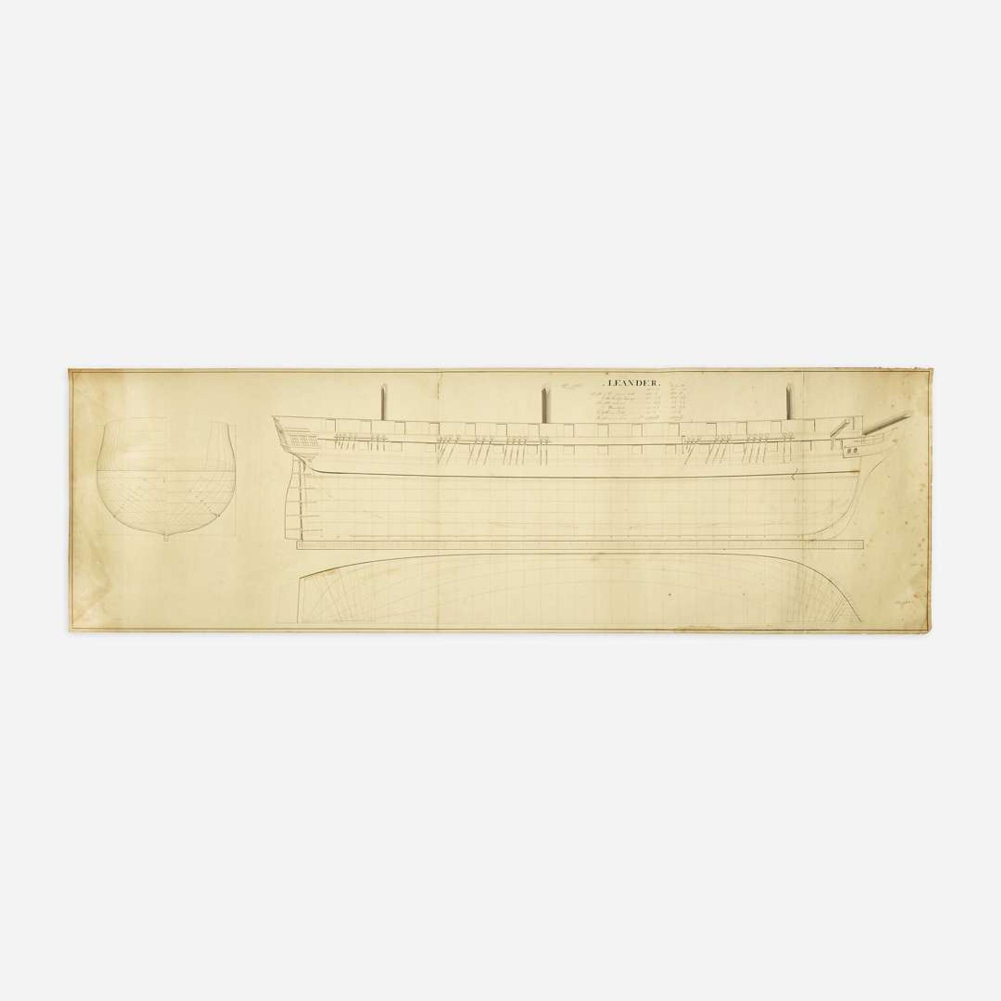 Two carved and painted half hull ship models late 19th/early 20th century