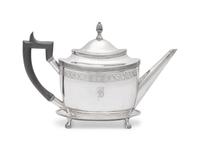 An American Silver Teapot and Stand