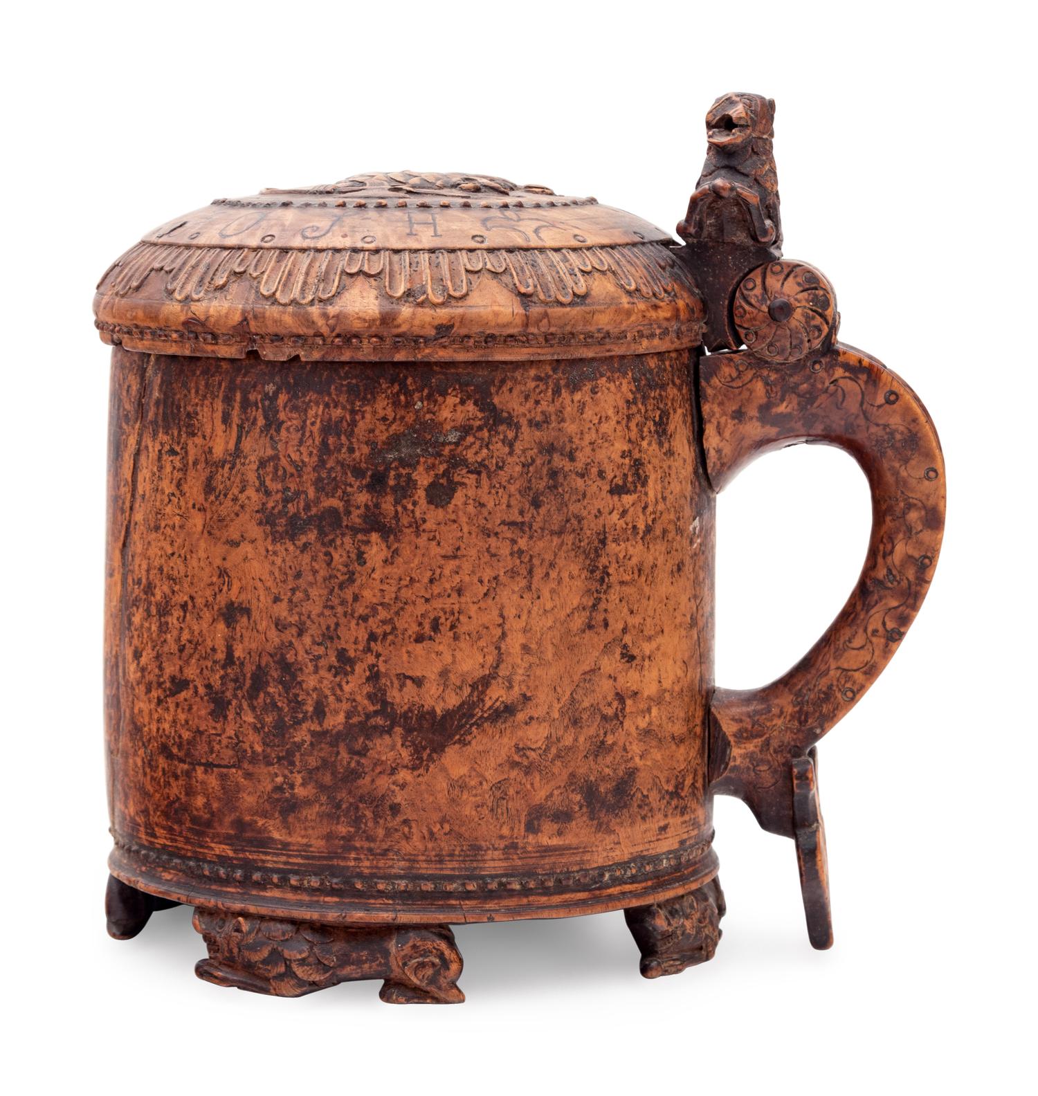 A Northern European Burlwood Tankard