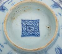 Six Chinese Export Porcelain Plates and Two Blue and White Bowls
