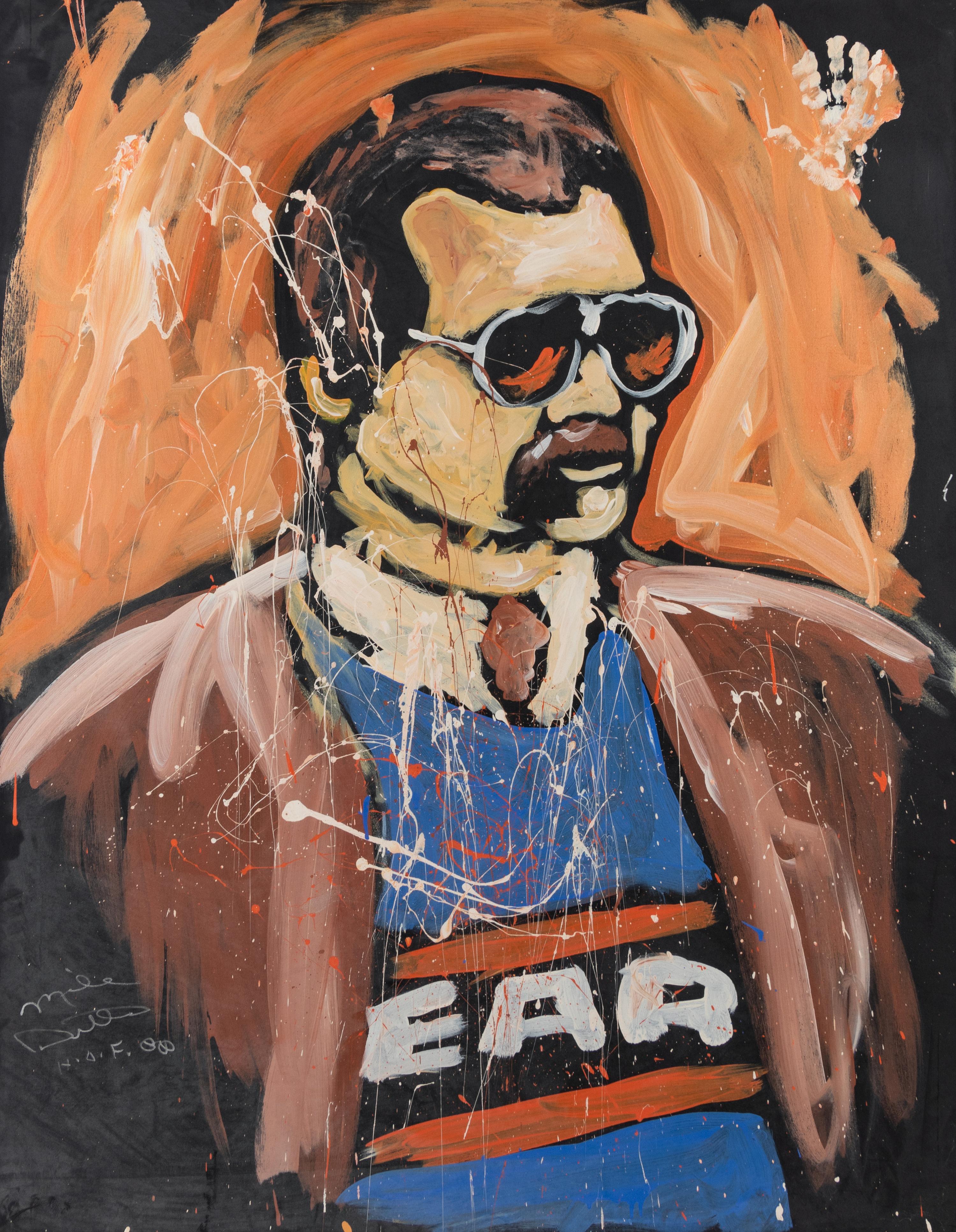 A Large Mike Ditka Signed Autograph Painting Formerly Displayed at Mike Ditka’s Restaurant