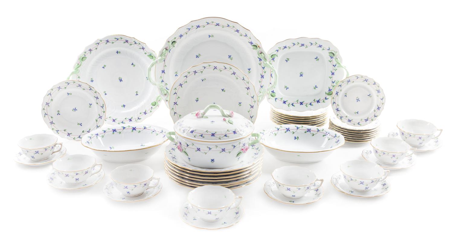 A Herend Porcelain Partial Dinner Service Width of widest 15 1/2 inches. — 20TH CENTURY