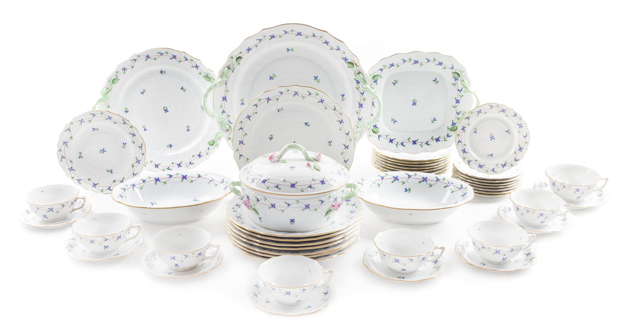 A Herend Porcelain Partial Dinner Service Width of widest 15 1/2 inches. — 20TH CENTURY