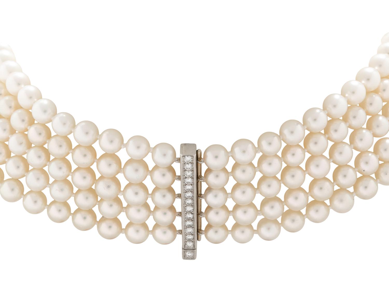 CULTURED PEARL, TANZANITE, AND DIAMOND CONVERTIBLE NECKLACE