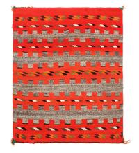 A Navajo Transitional Twill Saddle Blanket 27 x 34 inches. — LATE 19TH/ EARLY 20TH CENTURY
