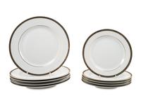 A Collection of Bernardaud Limoges Antinea Anthracite Porcelain Plates