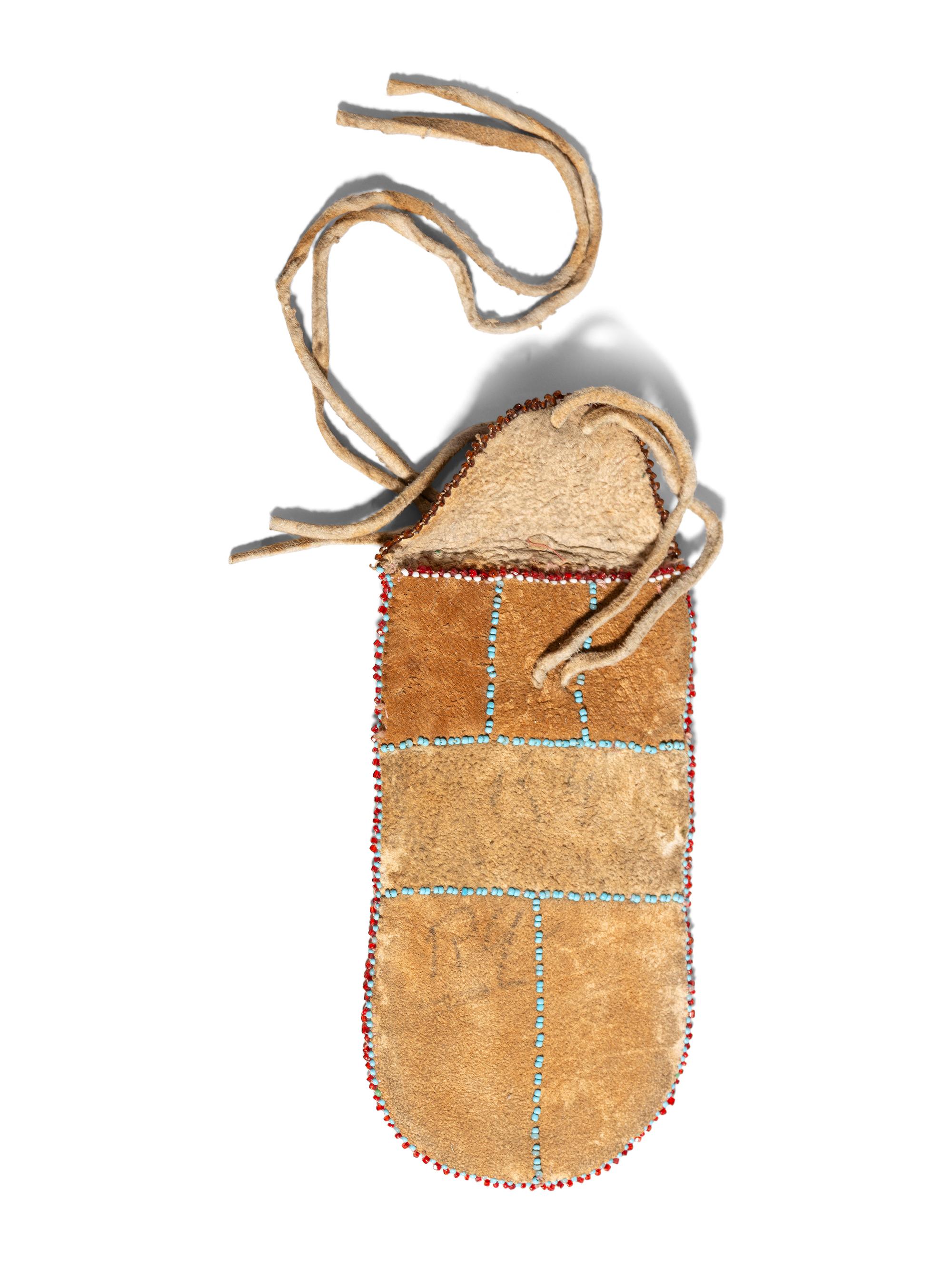 Plateau Beaded Hide Pouch
