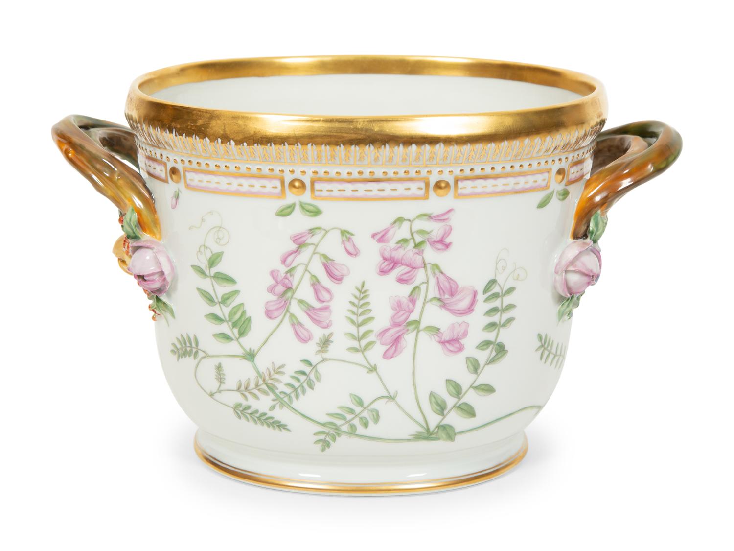 A Royal Copenhagen Flora Danica Porcelain Cache Pot