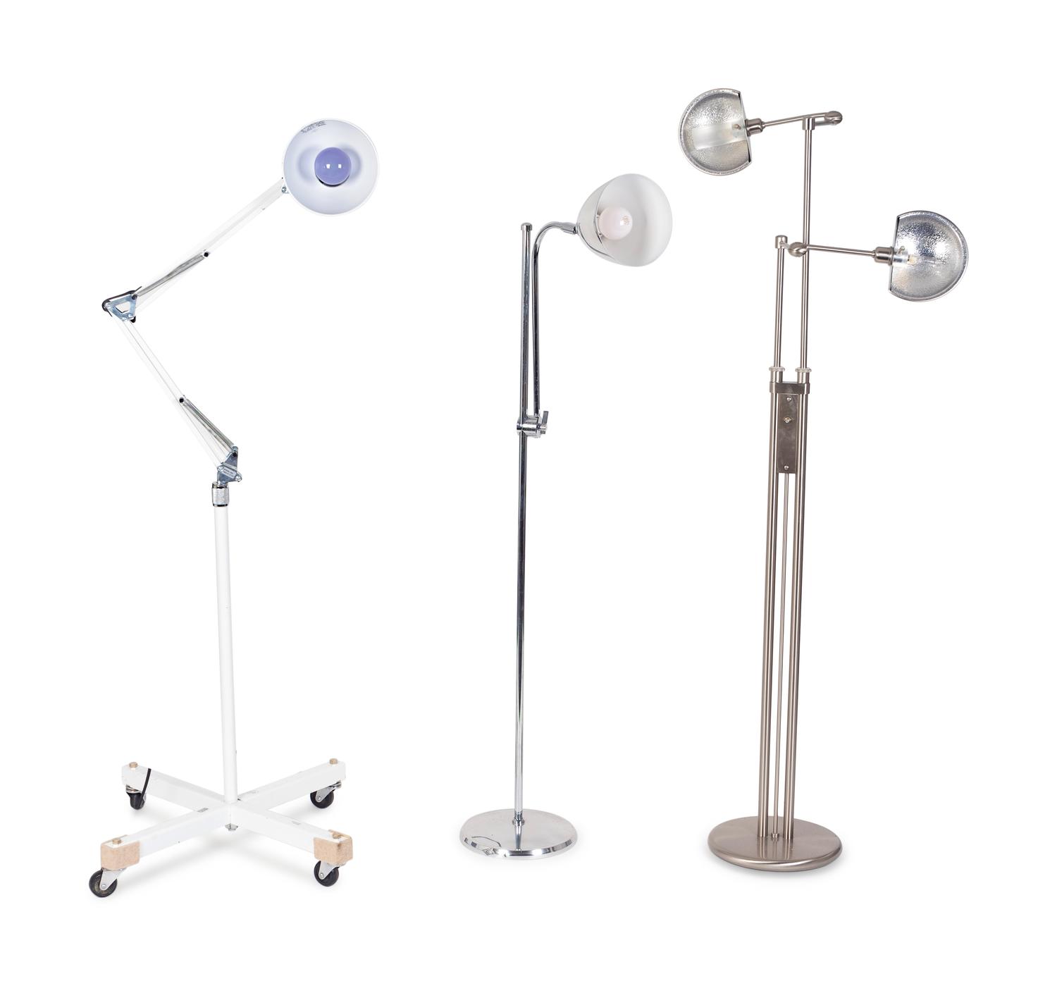 A Group of Three Contemporary Metal Floor Lamps — 20TH/21ST CENTURY
