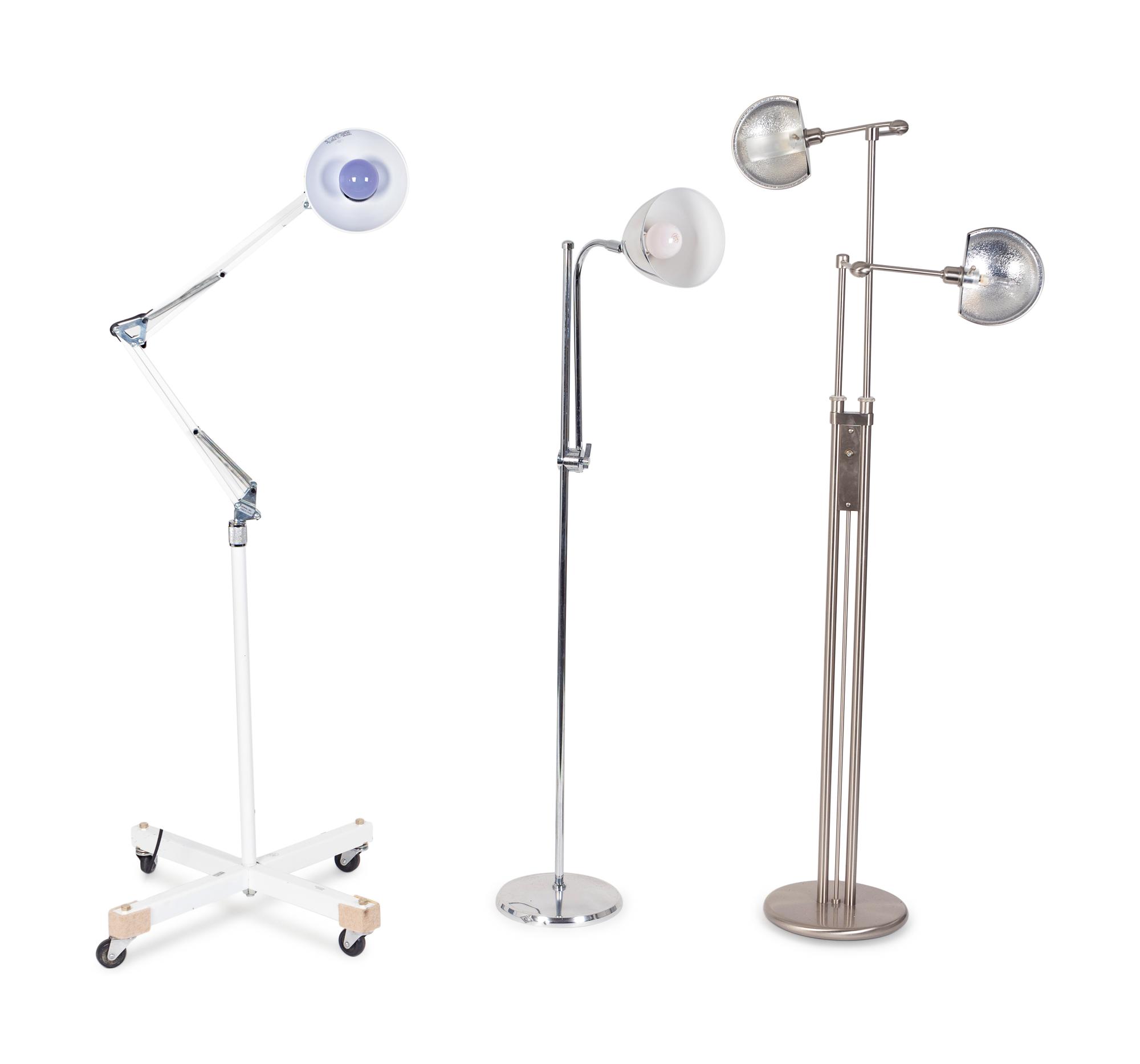 A Group of Three Contemporary Metal Floor Lamps — 20TH/21ST CENTURY