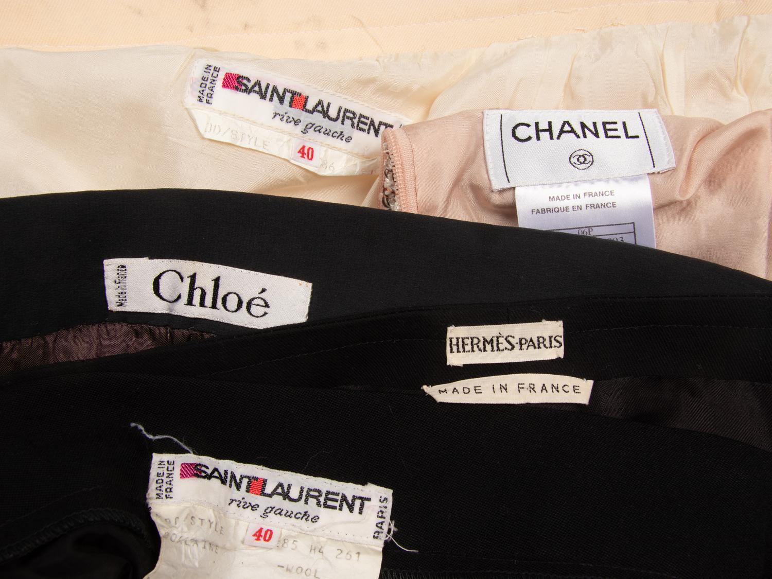 FIVE FRENCH DESIGNER SKIRTS