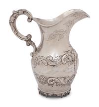 An American Coin Silver Pitcher