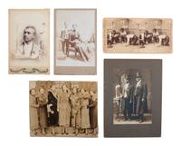 [EDUCATION - EARLY PHOTOGRAPHY]. A group of 8 photographs, incl. Hampton University Students, ca 1910.