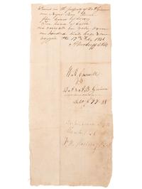 [SLAVERY & ABOLITION]. A group of 4 documents related to the enslavement of individuals in Tennessee, comprising: