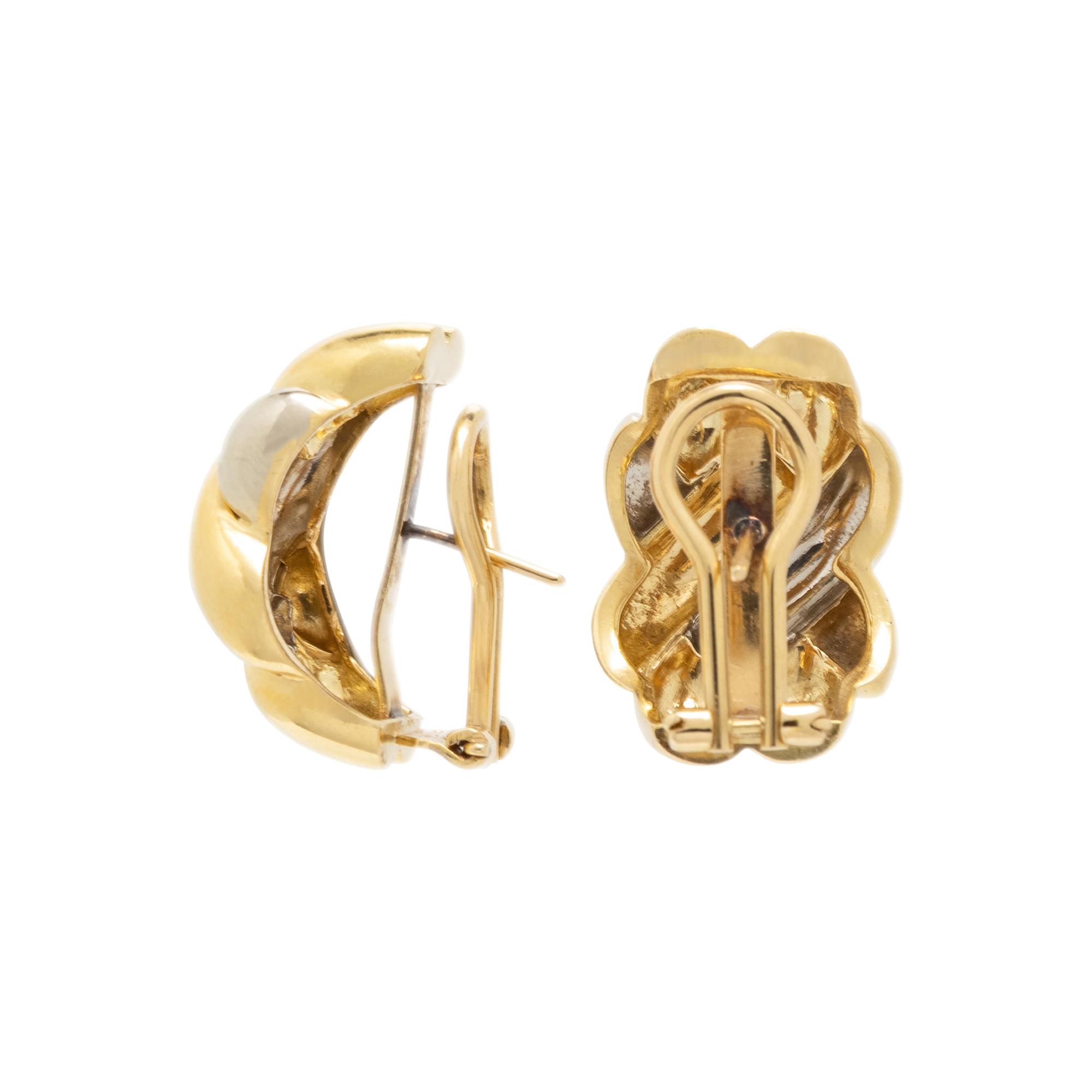 BICOLOR GOLD EARRINGS