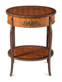 A Louis XV Style Parquetry Side Table
