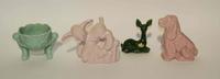 A Collection of Fifteen Haeger Pottery Animal Figures Width of largest 14 inches.