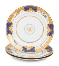 A Mottahedeh Porcelain Golden Butterfly Dinner Service
